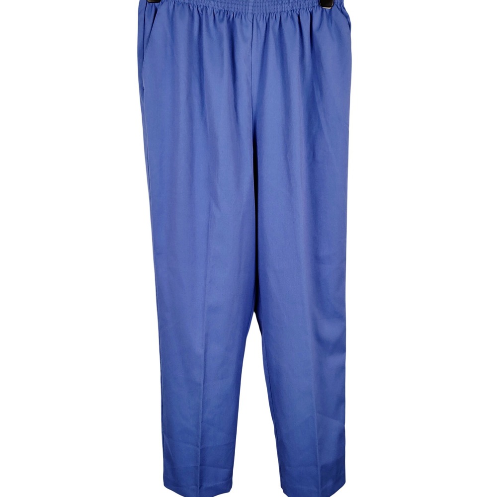 NWT Alfred Dunner Womens SZ 14 Caribbean Cool Pants Violet Stretch Grandma Core